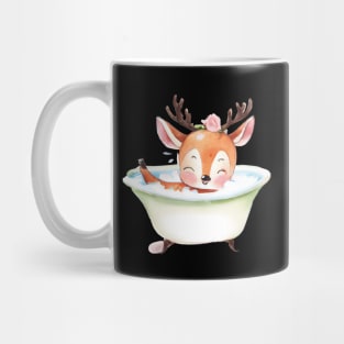 Cute Baby Deer In Bathtub Mug